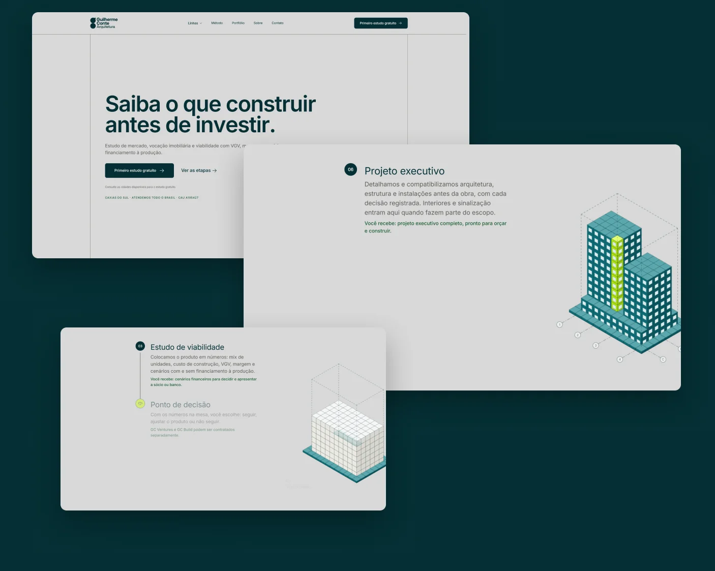 Páginas GC Ventures e GC Build