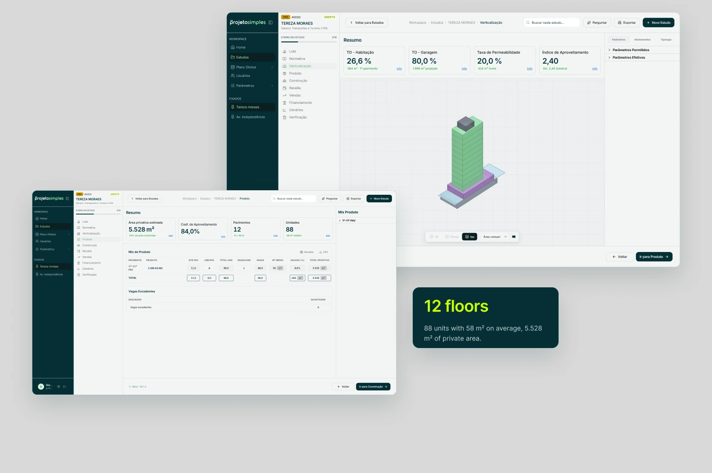 Massing and product steps