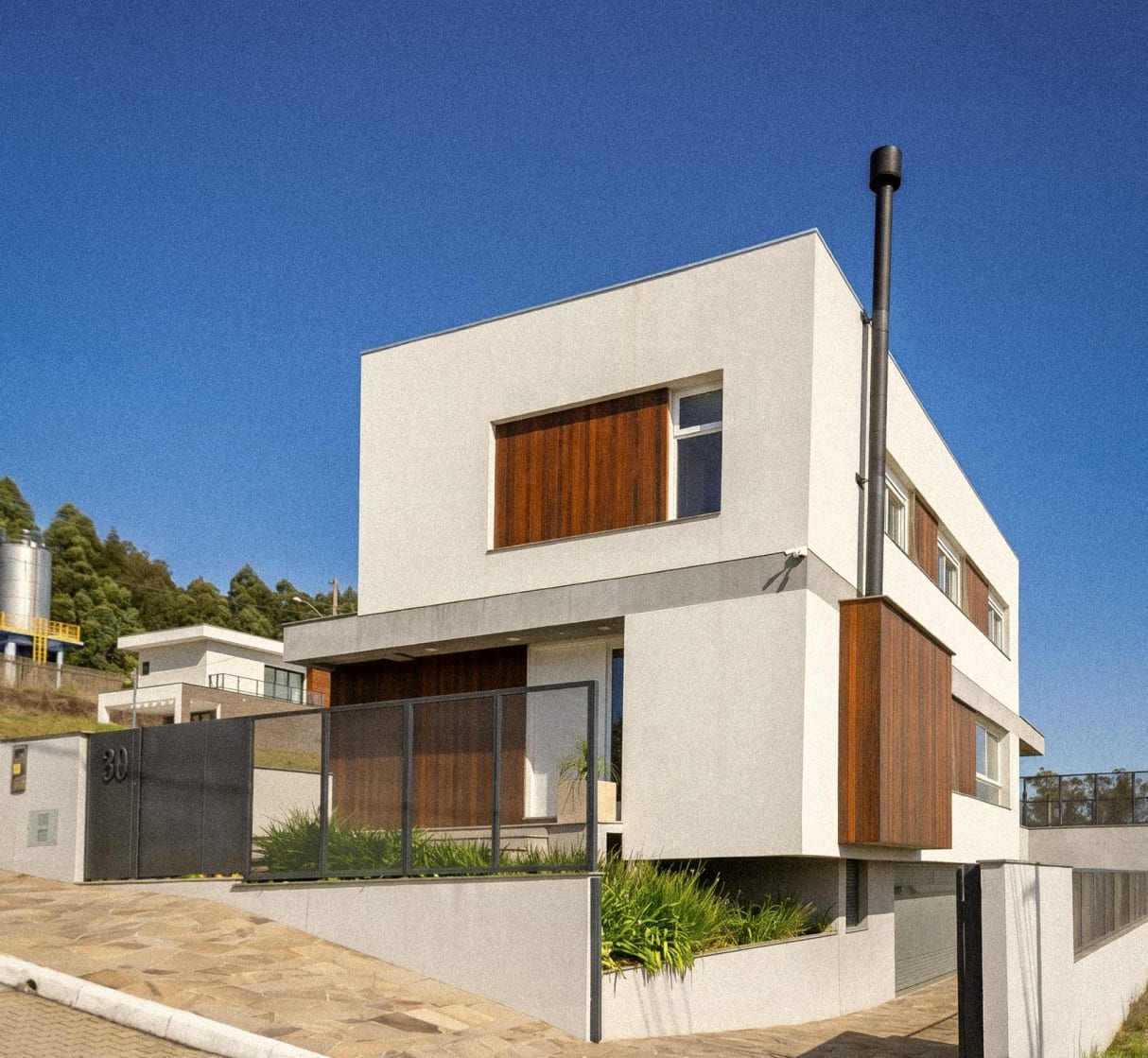 Fachada da residência Antônio Prado 80