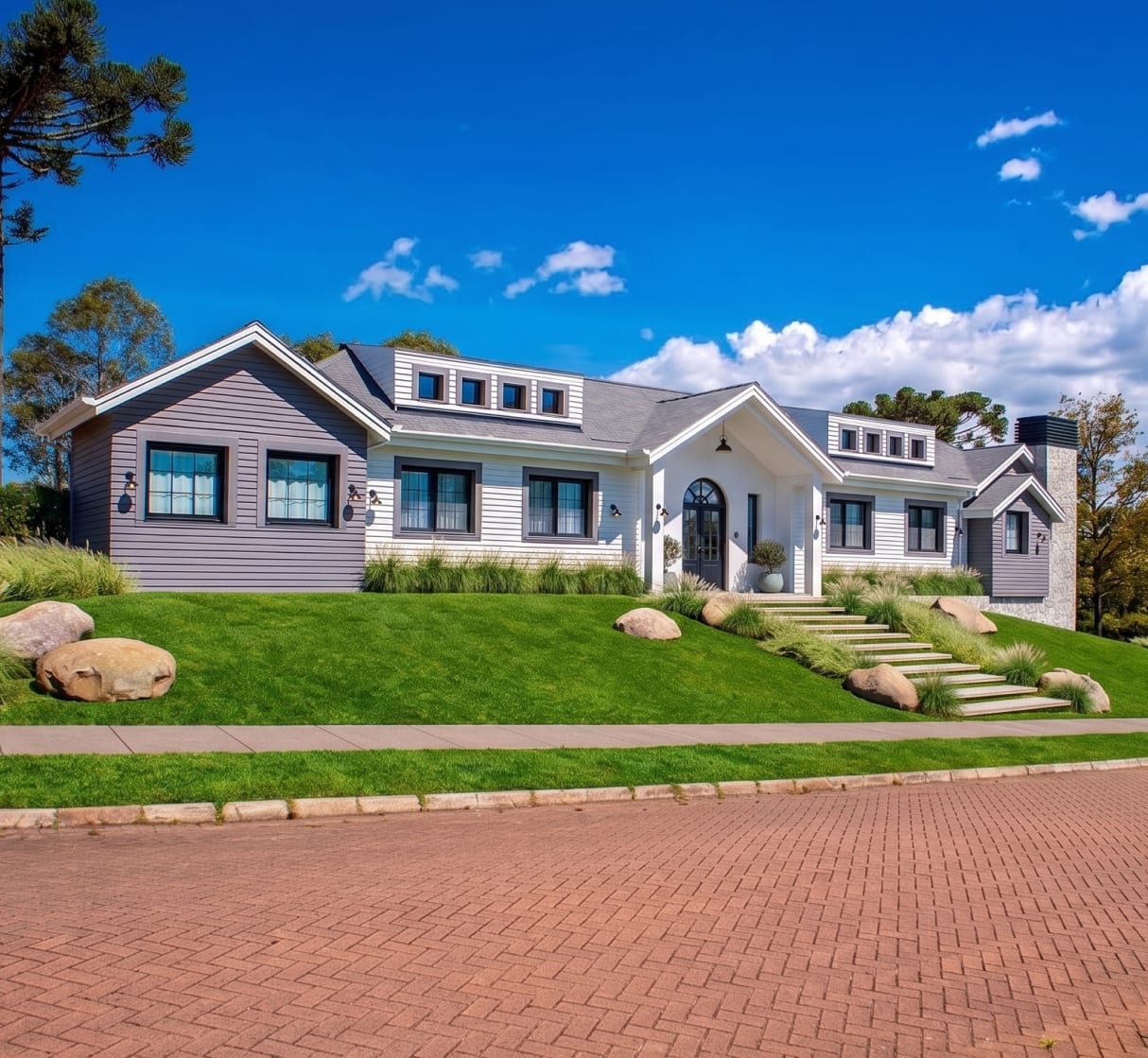 Fachada das casas do Residencial Monterey
